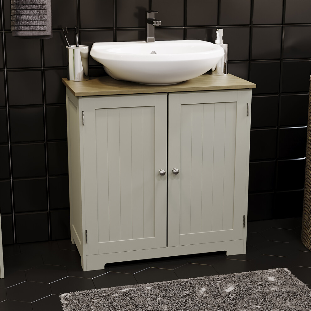 Priano 2 Door Under Sink Cabinet Bathroom Unit