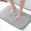 KEPLIN Memory Foam Bath Mat, Highly Absorbent, Non-Slip, 50x60cm, Light Grey 1