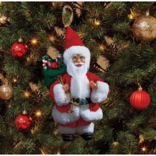 Make Your Christmas Tree Festive: 24 cm Classic Santa Claus Figure with Bright Red Costume