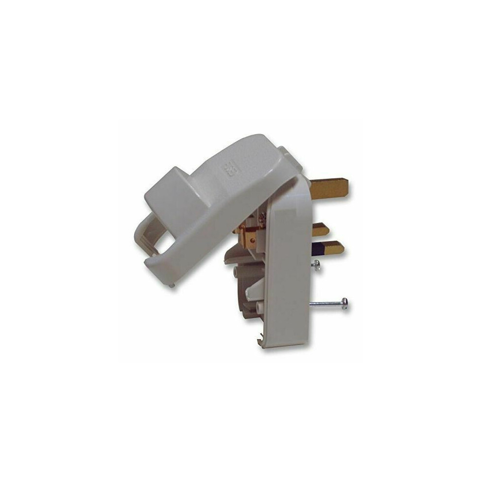European Schuko To Uk Converter Plug, 13A, White (Grounded) Scp3.white.13a 5055256923301