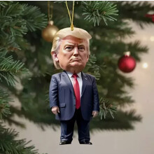 Donald Trump 2025 Christmas Ornament, Car Decor, Tree Decor, Holiday Gift