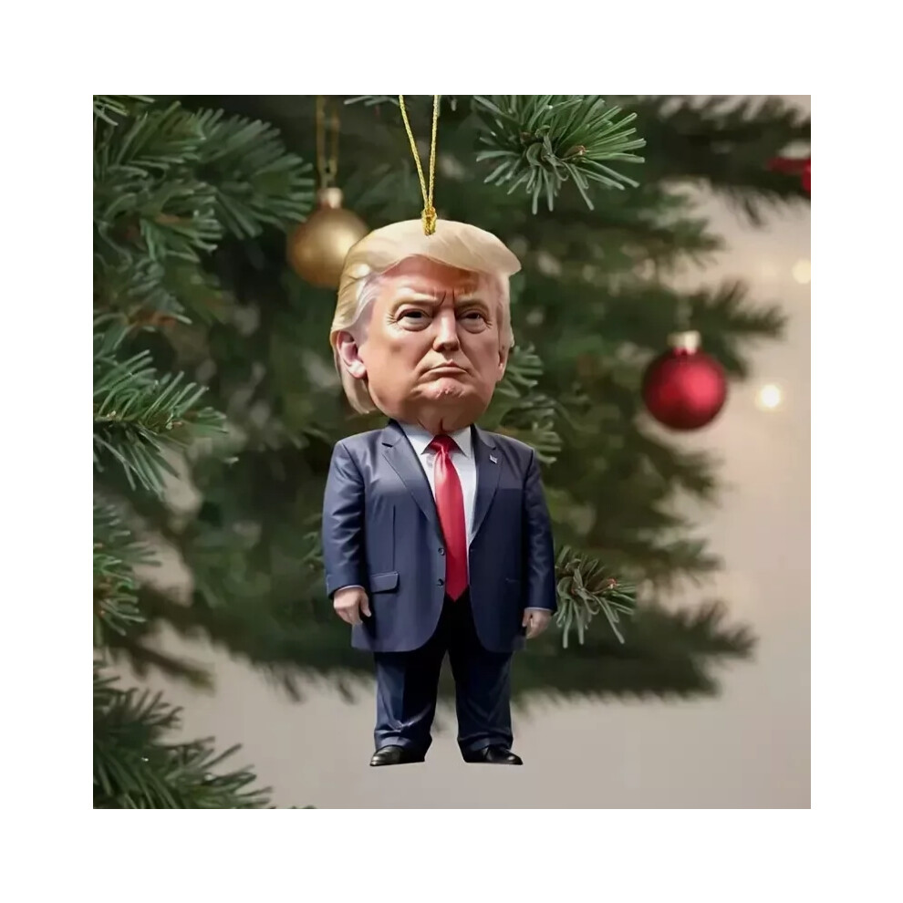 Donald Trump 2025 Christmas Ornament, Car Decor, Tree Decor, Holiday Gift Multicoloured
