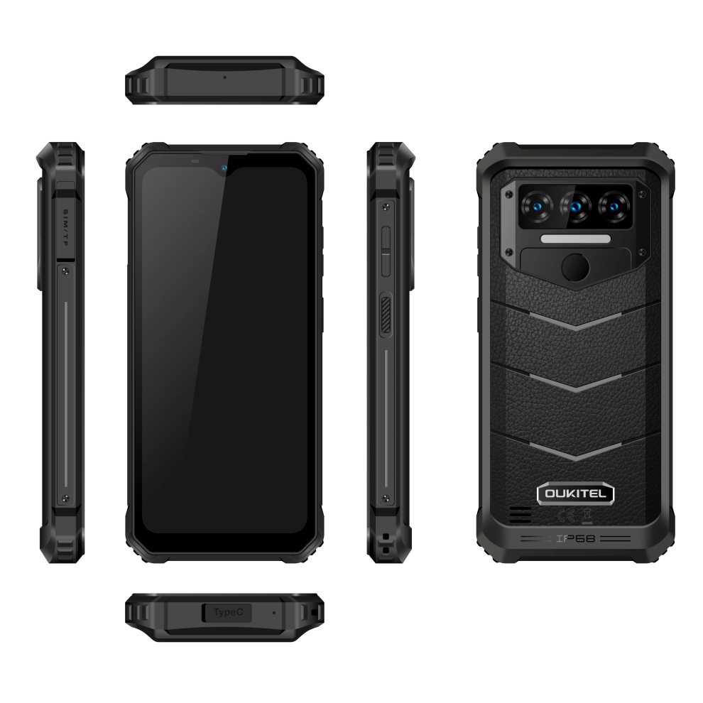 (black) Oukitel WP38 Rugged Smartphone 6GB+128GB