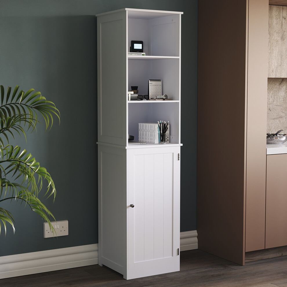 Priano 1 Door 2 Shelf Tallboy Cabinet Bathroom Unit