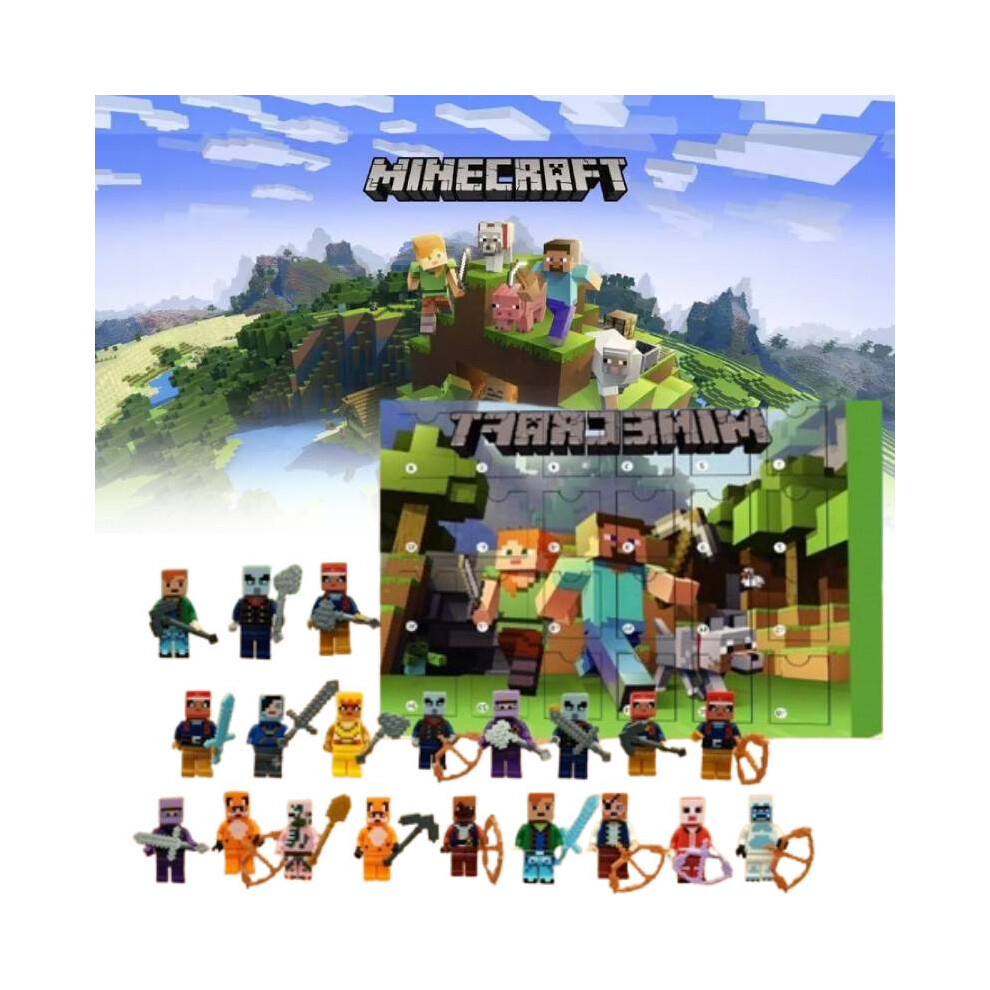 Building Minecraft Block Blind Box Advent Calendar 24 Days Christmas Countdown