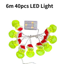 (40 Pcs) The Grinch Christmas Tree Decorative Lamp Warm White Light Festive Decoration