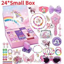 (Style A) Christmas Kuromi Unicorn Castle Advent Calendar 24 Days Countdown Jewelry Toys
