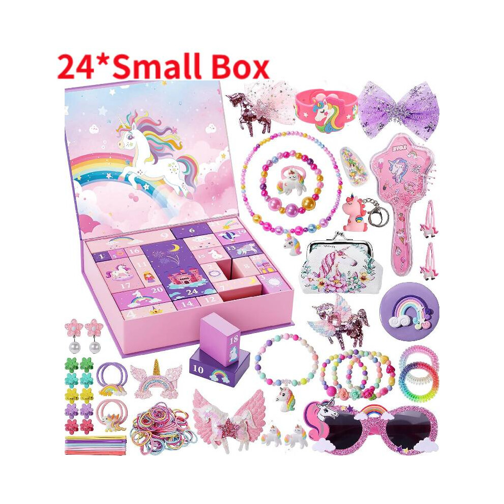 (Style A) Christmas Kuromi Unicorn Castle Advent Calendar 24 Days Countdown Jewelry Toys
