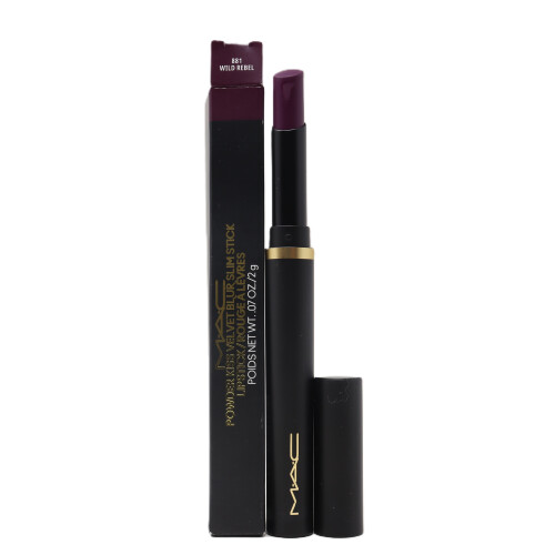 (881 Wild Rebel) Mac Powder Kiss Velvet Blur Slim Stick  0.07oz/2g New With Box