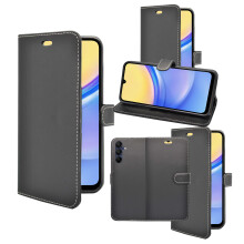 (Black) Case For Samsung Galaxy A16 Wallet Flip PU Leather Stand Pouch Cover