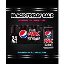 (Pepsi MAX Cans 24x330ml) Wholesale Drinks, Bulk Cases of Soft Drinks, Monster, Fanta, Coke, Pepsi and More Beverage