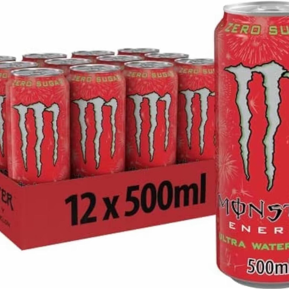 (Ultra Watermelon 12 Pack) Wholesale Drinks, Bulk Cases of Soft Drinks, Monster, Fanta, Coke, Pepsi and More Beverage