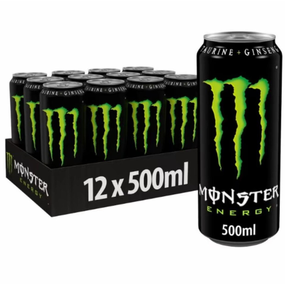 (Monster 12 Pack Original) Wholesale Drinks, Bulk Cases of Soft Drinks, Monster, Fanta, Coke, Pepsi and More Beverage