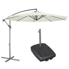 Banana Parasol with Cover & Base 3m - Cream