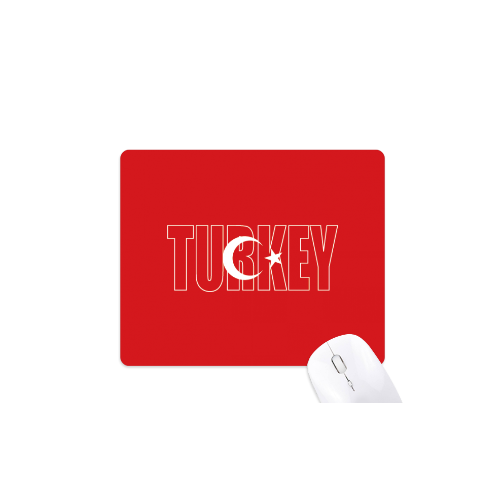 Turkey Country Flag Name Mouse Pad Non-Slip Rubber Mousepad Game Office 697184811814