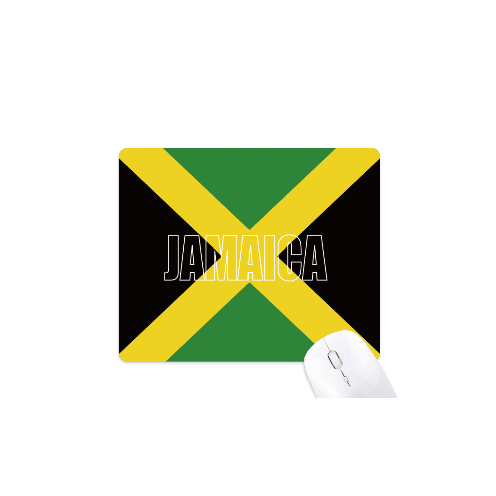 Jamaica Country Flag Name Mouse Pad Non-Slip Rubber Mousepad Game Office 697184811852