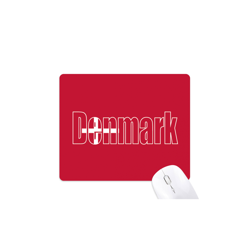 Denmark Country Flag Name Mouse Pad Non-Slip Rubber Mousepad Game Office 697184811869