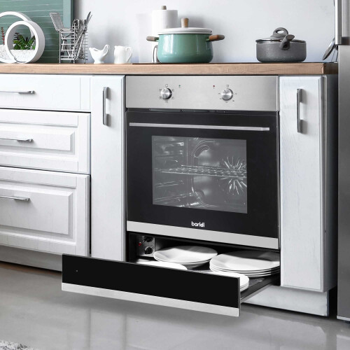 Dellonda Baridi 60cm 4 Function Fan Assisted Oven & 60cm Warming Drawer Bundle, Stainless Steel- DH233 2