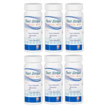 3-in-1 Chlorine, PH & Alkalinity Test Strips, Pack of 6 - DL108