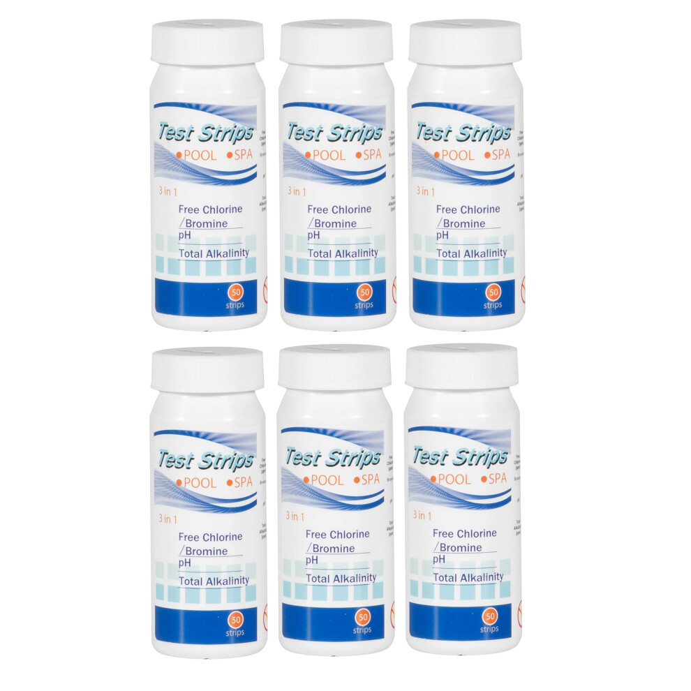 3-in-1 Chlorine, PH & Alkalinity Test Strips, Pack of 6 - DL108