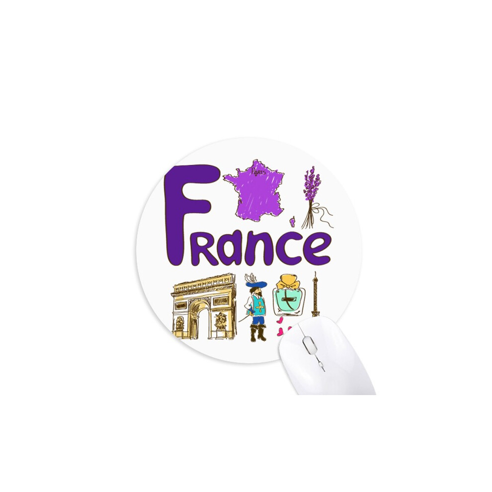 France National Symbol Landmark Pattern Mouse Pad Comfortable Game Office Mat 697184812460
