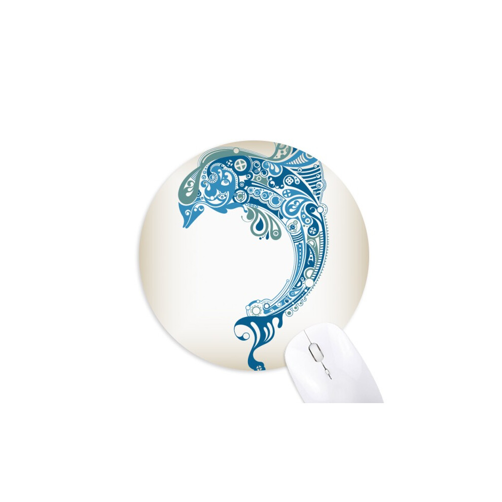 Ocean Dolphin Illustrate Mouse Pad Comfortable Game Office Mat Blue 697184812606