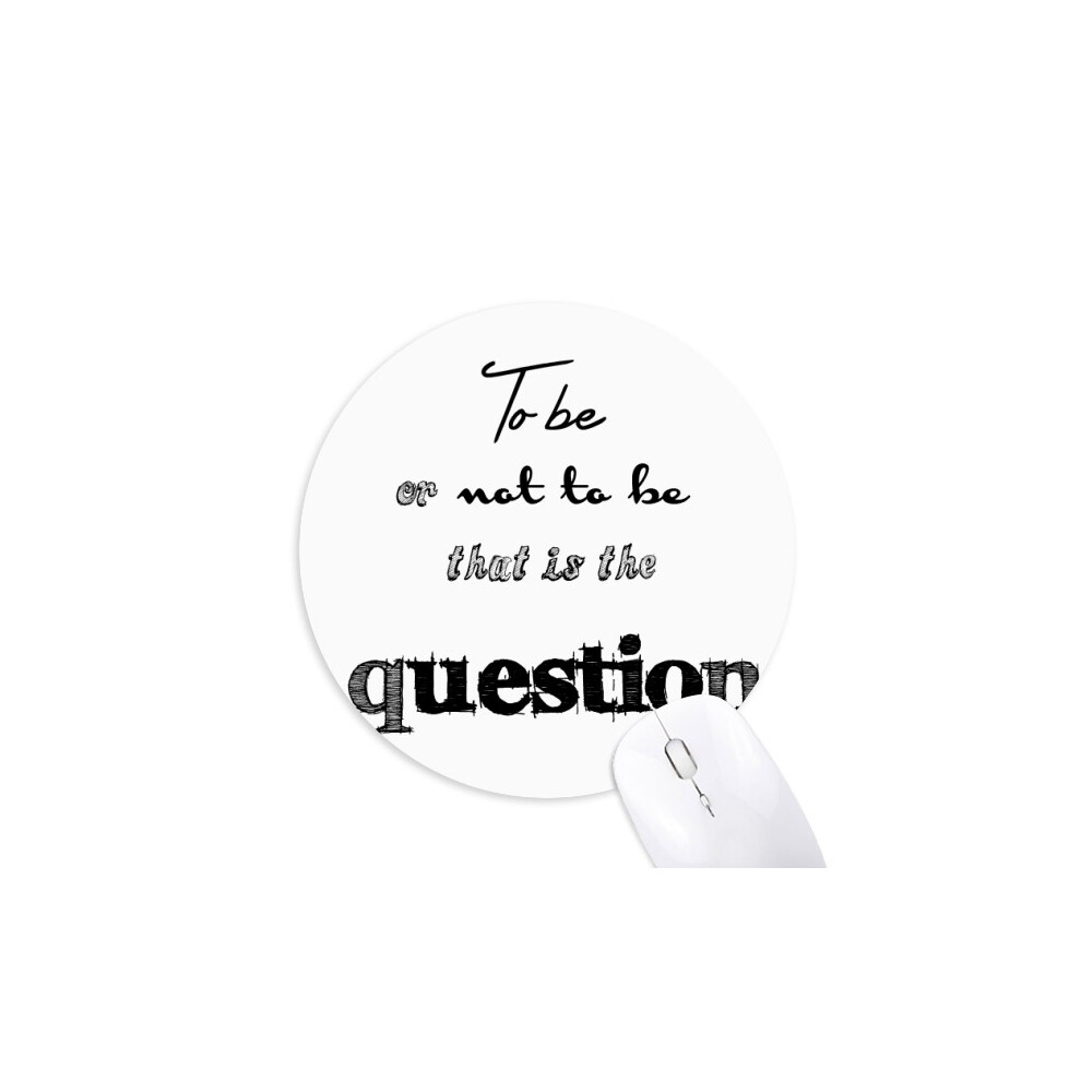 Hamlet To Be Or Not To Be Mouse Pad Comfortable Game Office Mat 697184812842