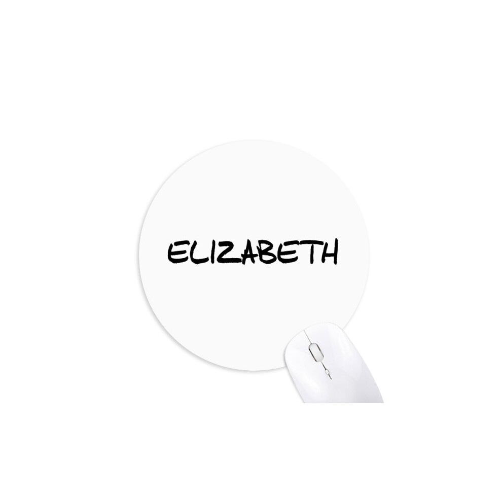 Special Handwriting English Name Elizabeth Mouse Pad Comfortable Game Office Mat 697184813047