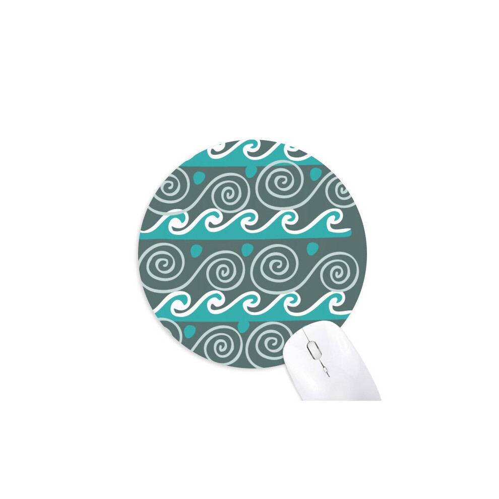 Wave Mexico Totems Ancient Civilization Mouse Pad Comfortable Game Office Mat Blue 697184813313