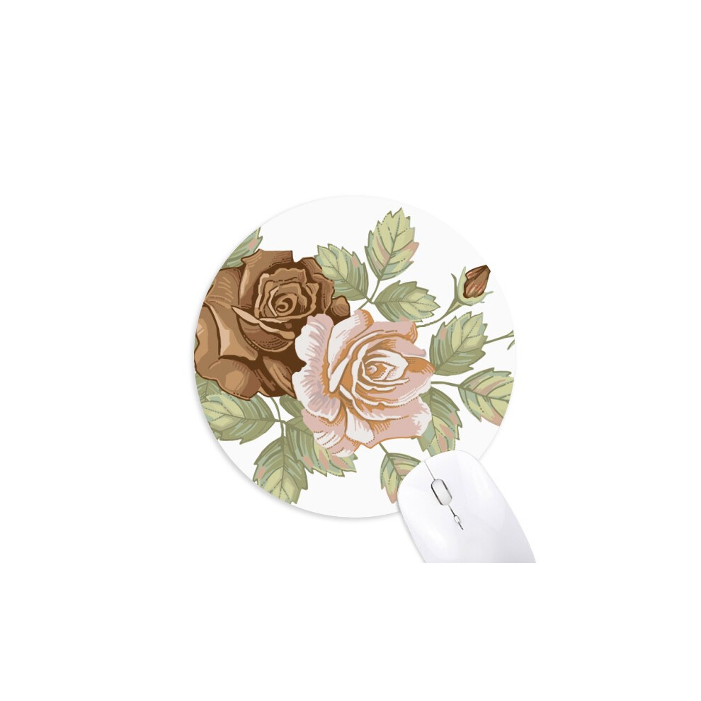 Rose Flowers Drawing Roses Mouse Pad Comfortable Game Office Mat White 697184813412