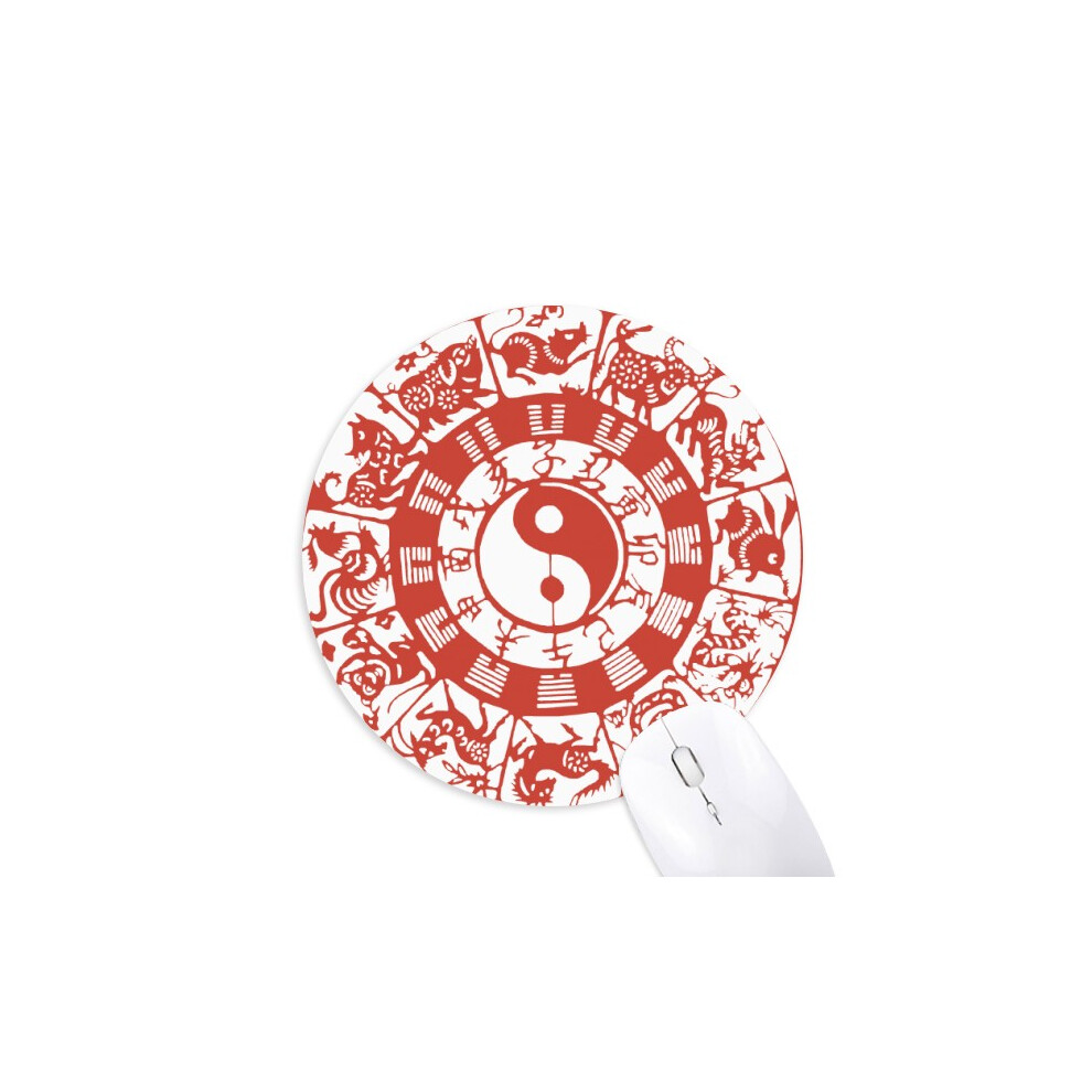 Chinese Taiji Diagrams Yin-Yang Zodiac Mouse Pad Comfortable Game Office Mat 697184813849