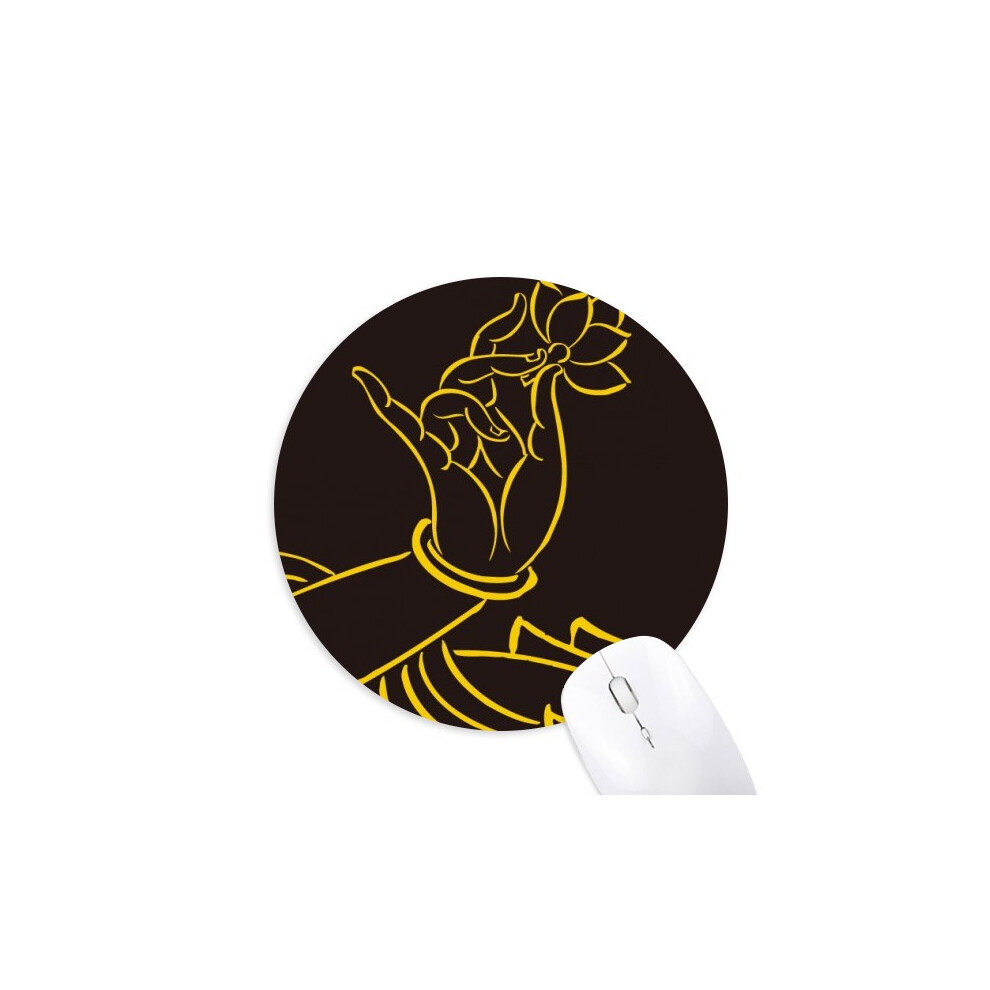 Culture Hand Lotus Simple Pattern Mouse Pad Comfortable Game Office Mat 697184813894