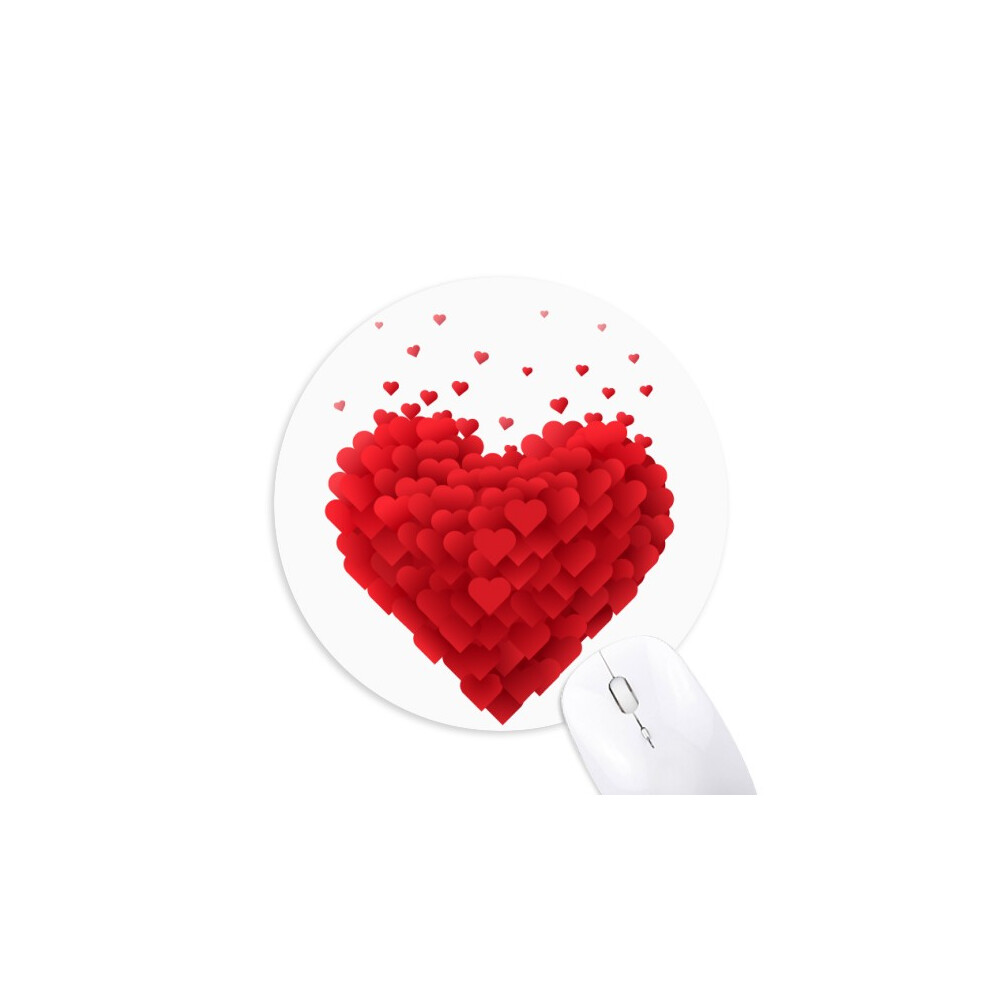 Shaped Hearts Valentine's Day Mouse Pad Comfortable Game Office Mat Red 697184814082