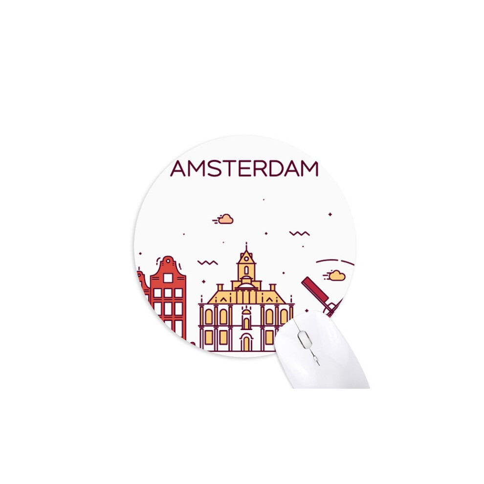 Amsterdam Flat Landmark Mouse Pad Comfortable Game Office Mat 697184814815