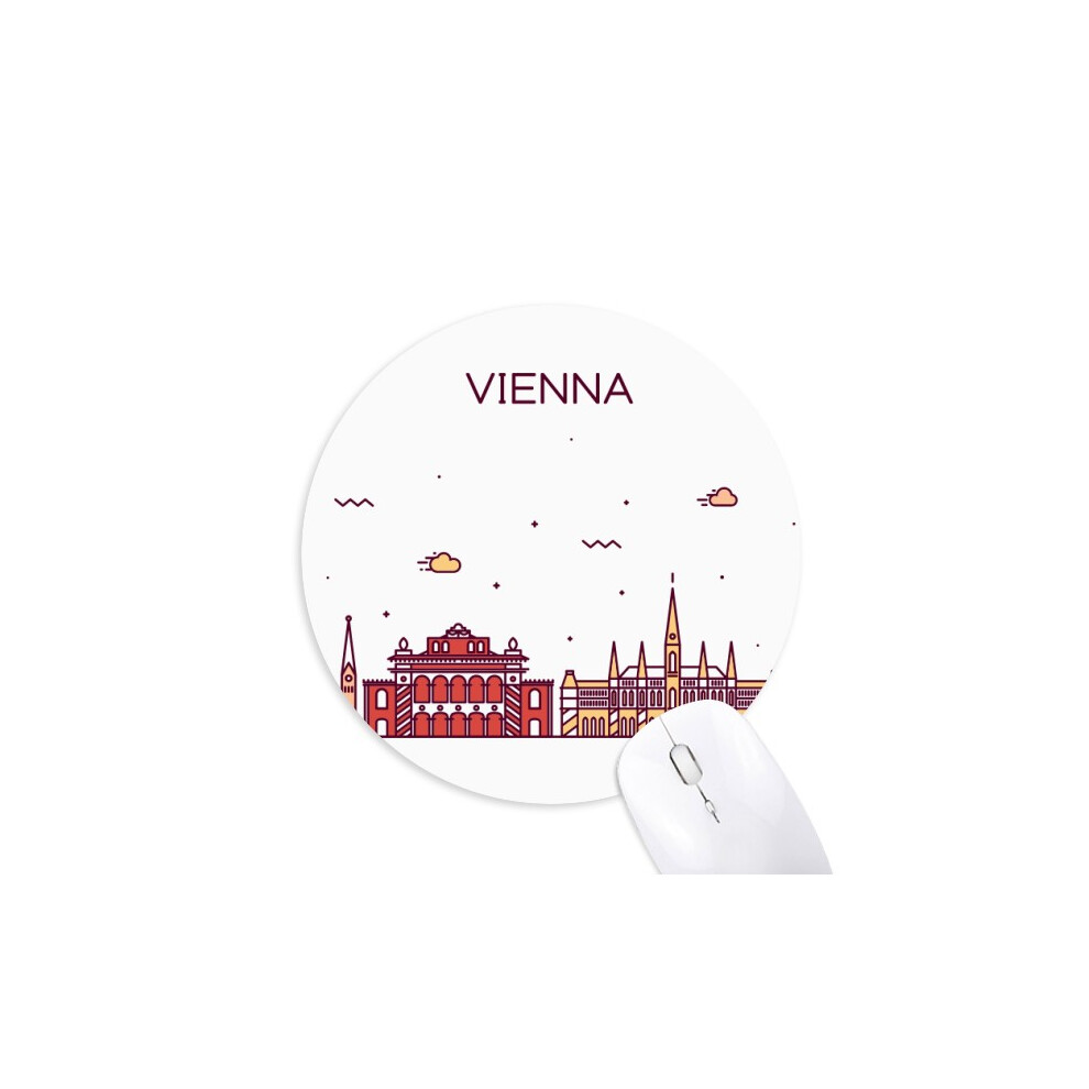 Vienna Austria Flat Landmark Pattern Mouse Pad Comfortable Game Office Mat 697184814846