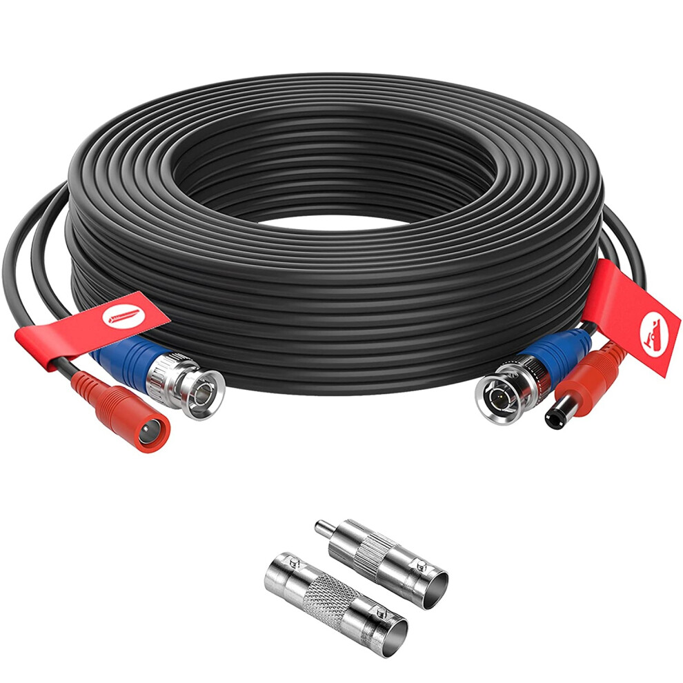 Zosi 18M Bnc Cable Cctv Video Dc Power Lead Security Camera Extension Cable