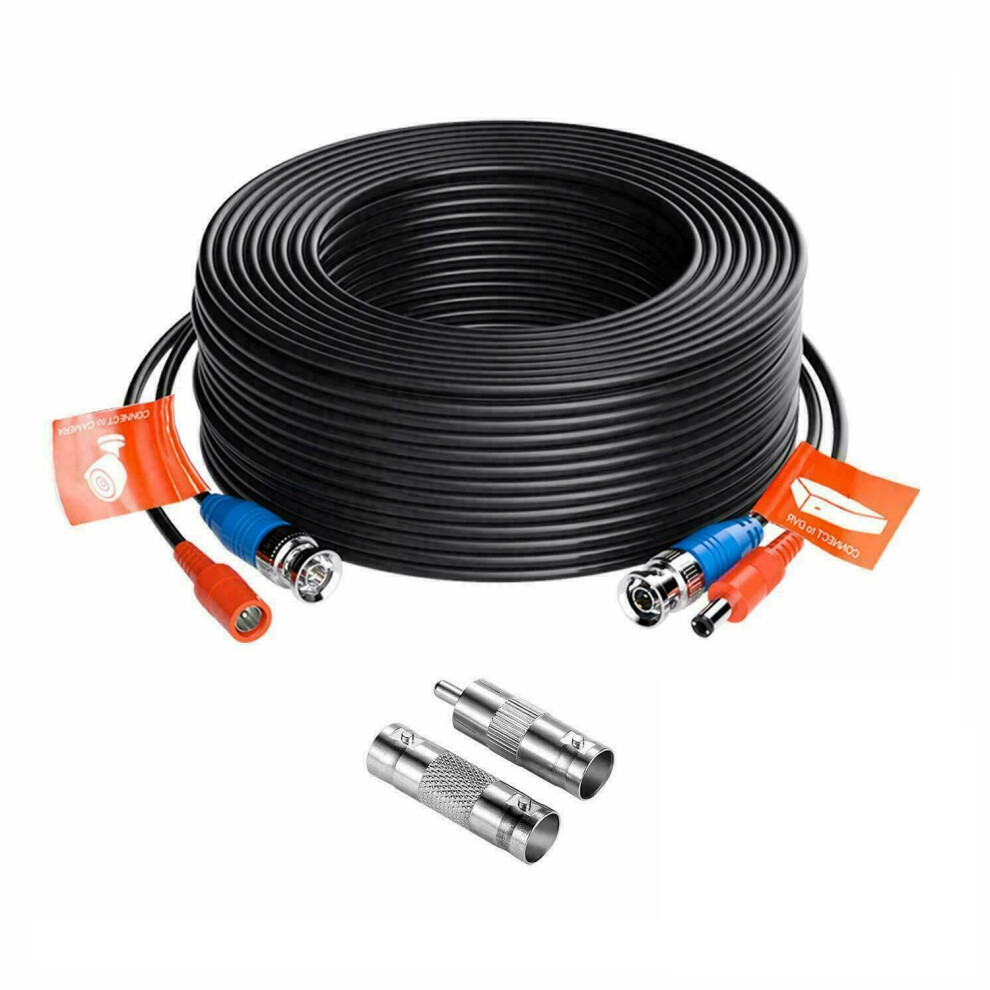 ZOSI 30M BNC DC Power Lead CCTV Security Camera Extension Cable