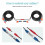 ZOSI 4 Pack 30M 100FT Extension Cable CCTV Camera BNC DC Power Lead 5
