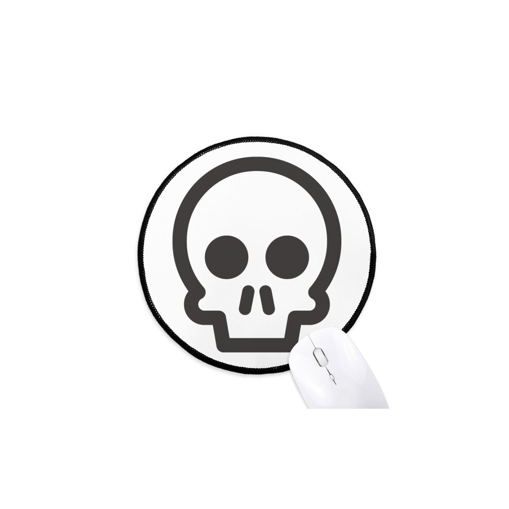 Fun Skeleton Cute Online Chat Happy Mouse Pad Desktop Office Round Mat For Computer 697184820373