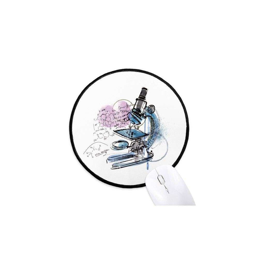 Chestry Kowledge Microscope Mouse Pad Desktop Office Round Mat For Computer 697184821271