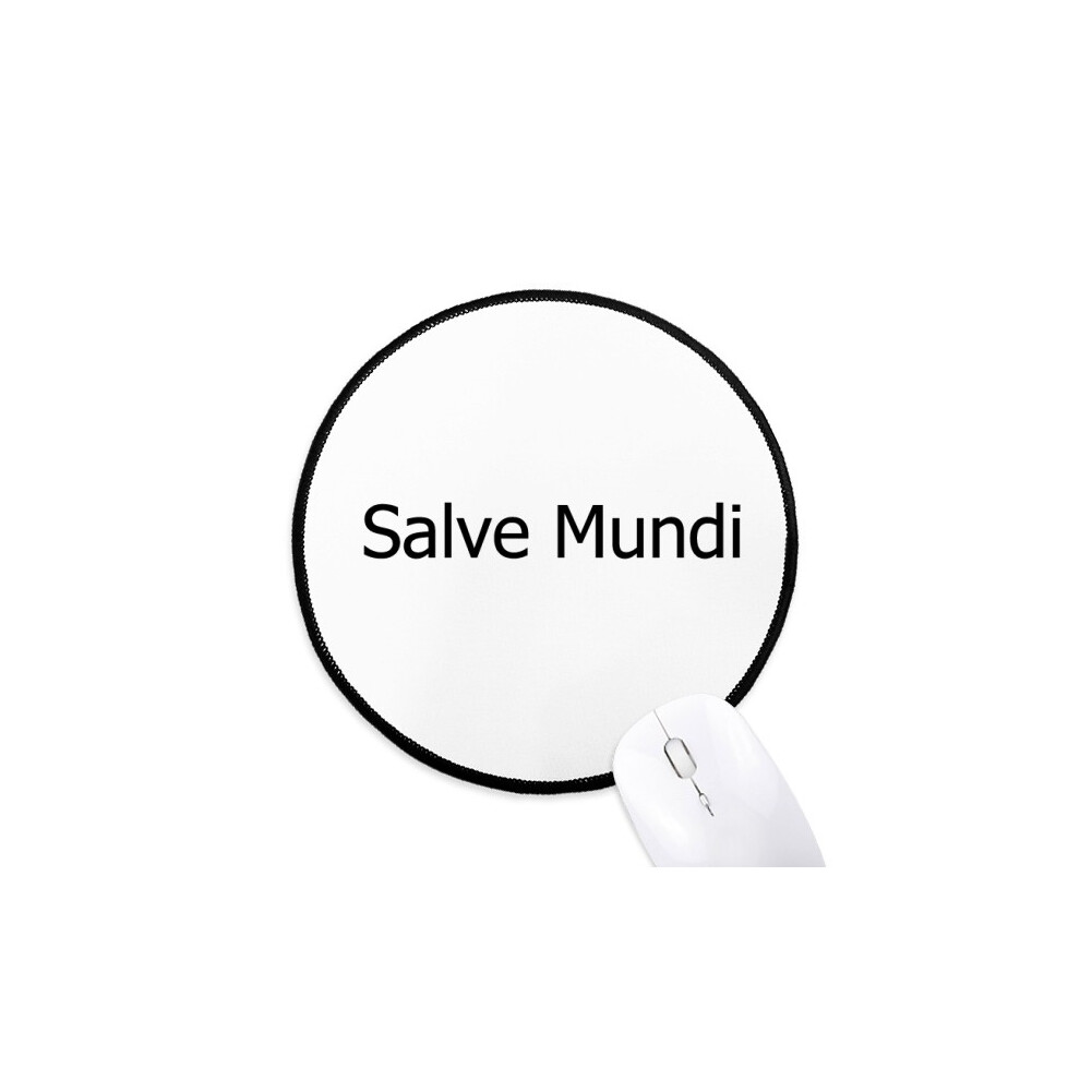 Hello World Latin Mouse Pad Desktop Office Round Mat For Computer 697184821356