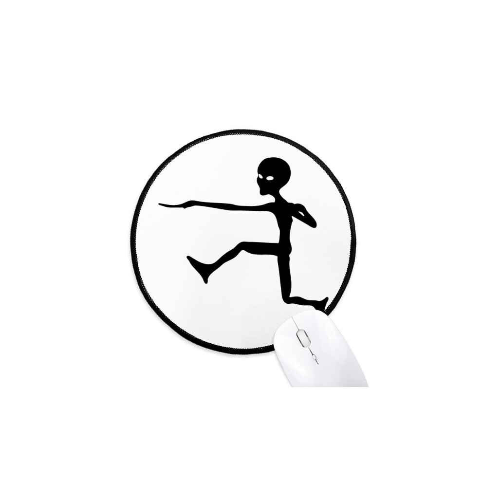 Universe Alien Monster Jumping Alien Mouse Pad Desktop Office Round Mat For Computer 697184821387