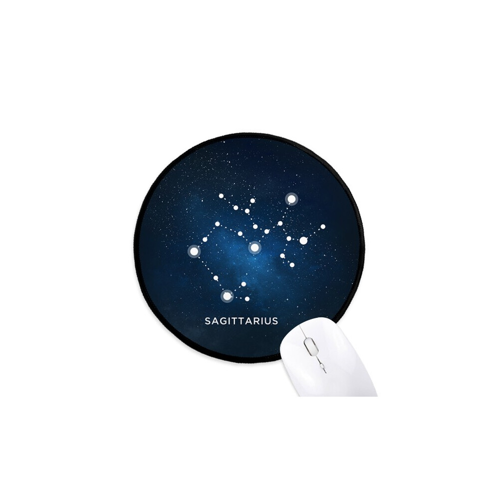 Sagittarius Constellation Zodiac Sign Mouse Pad Desktop Office Round Mat For Computer 697184821479
