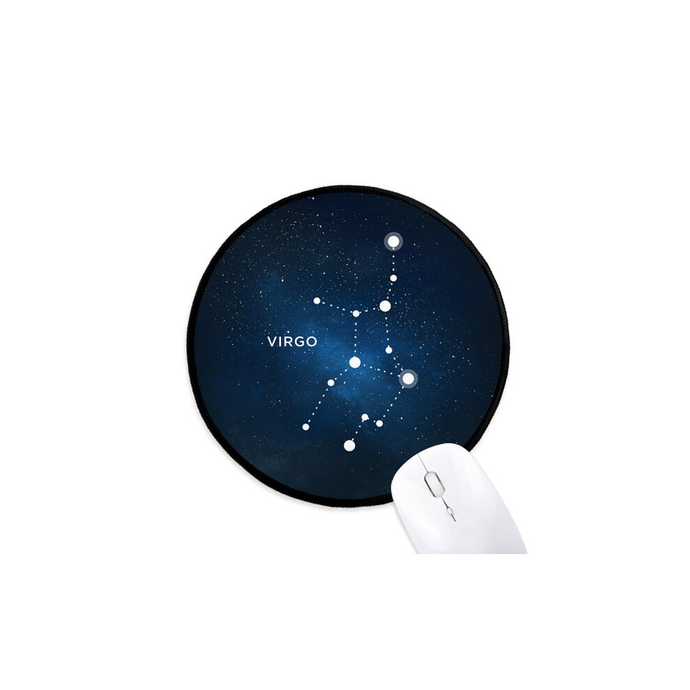 Virgo Constellation Zodiac Sign Mouse Pad Desktop Office Round Mat For Computer 697184821486