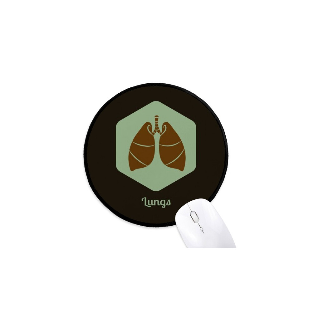 Body Lung Mouse Pad Desktop Office Round Mat For Computer 697184821684