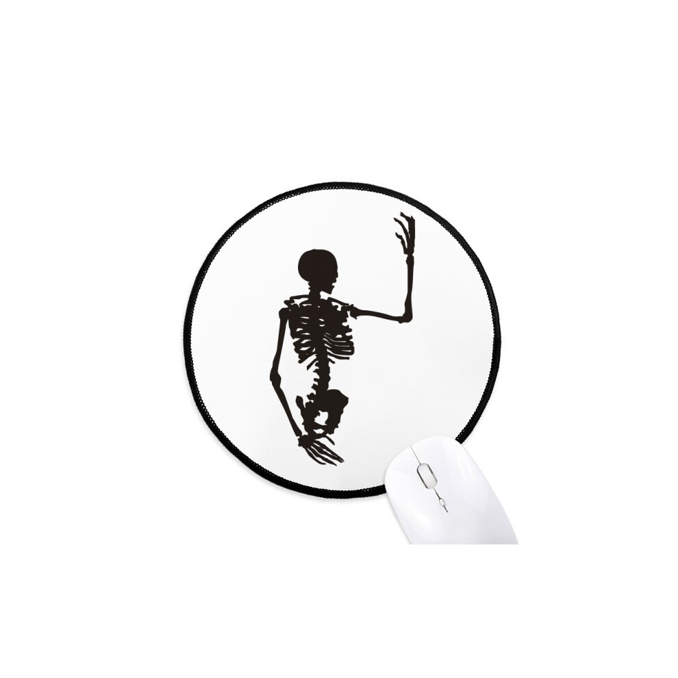 Human Body Skeleton Decoration Pattern Mouse Pad Desktop Office Round Mat For Computer 697184821714