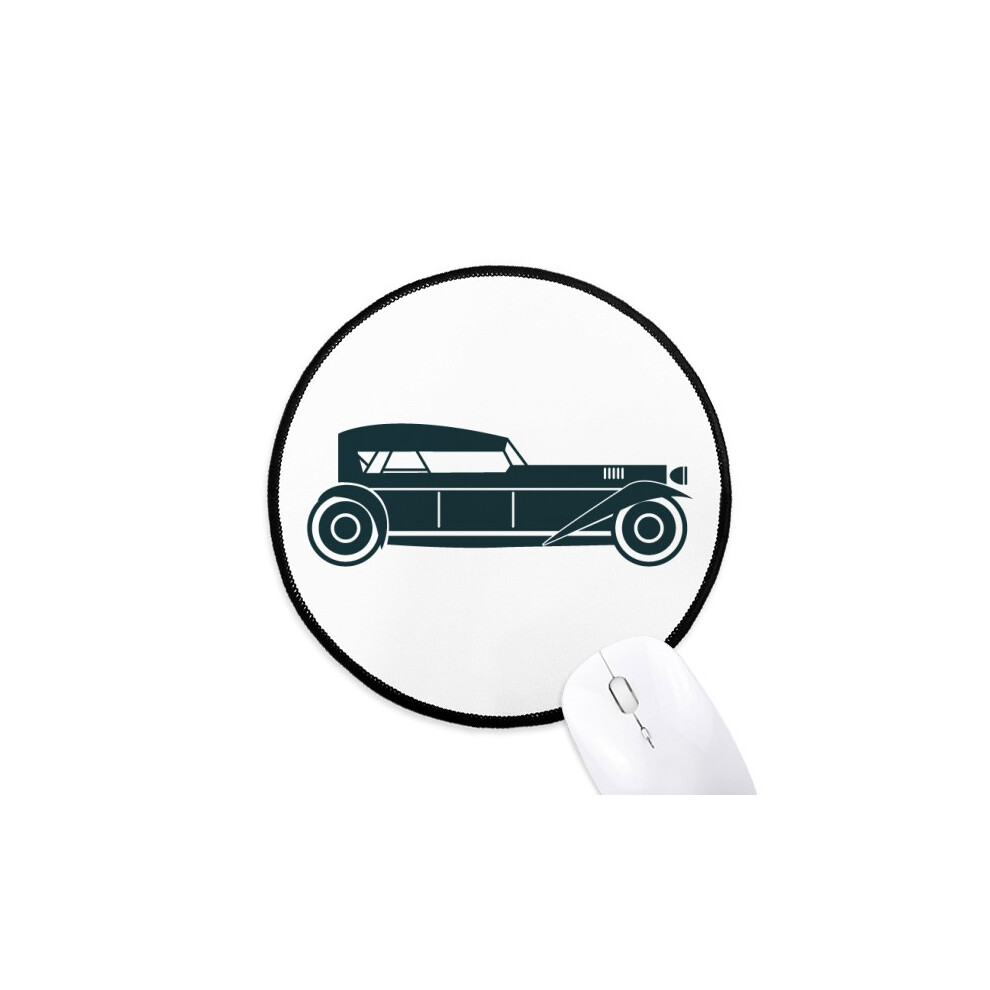 Geometric Classic Cars Outline Mouse Pad Desktop Office Round Mat For Computer Green 697184821851
