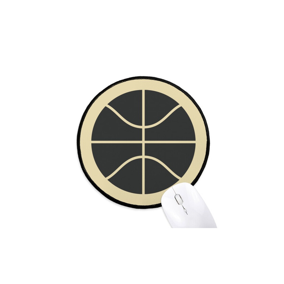 Basketball Sport Simple Geometry Pattern Mouse Pad Desktop Office Round Mat For Computer 697184821967