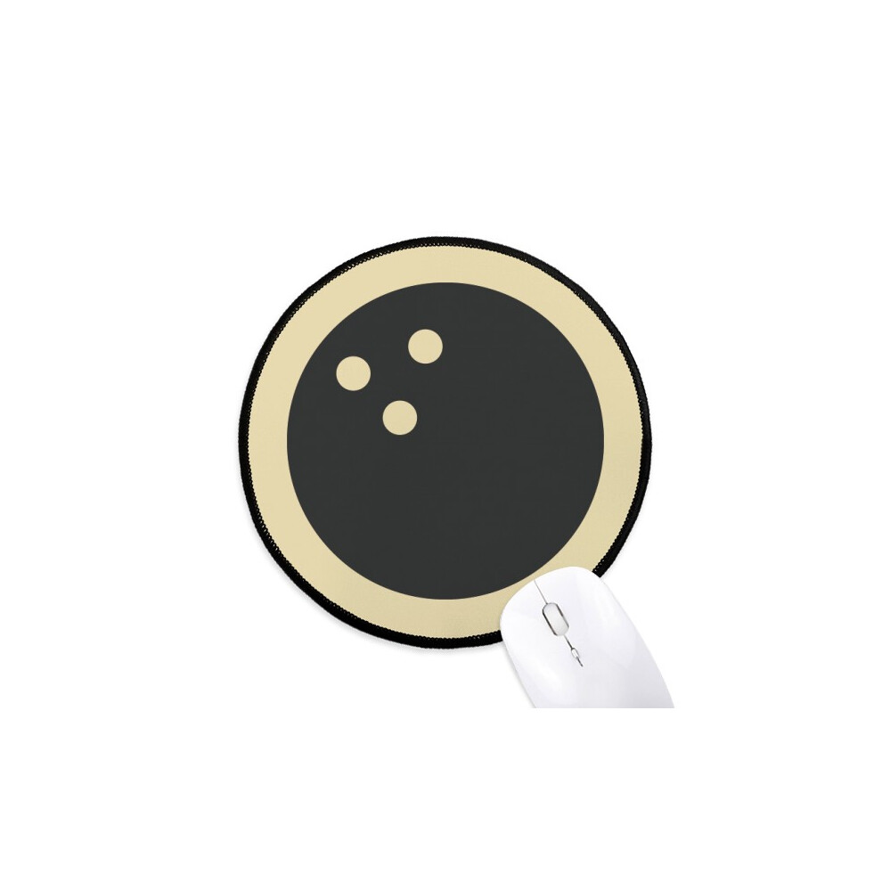 Bowling Sport Simple Geometry Pattern Mouse Pad Desktop Office Round Mat For Computer 697184821950