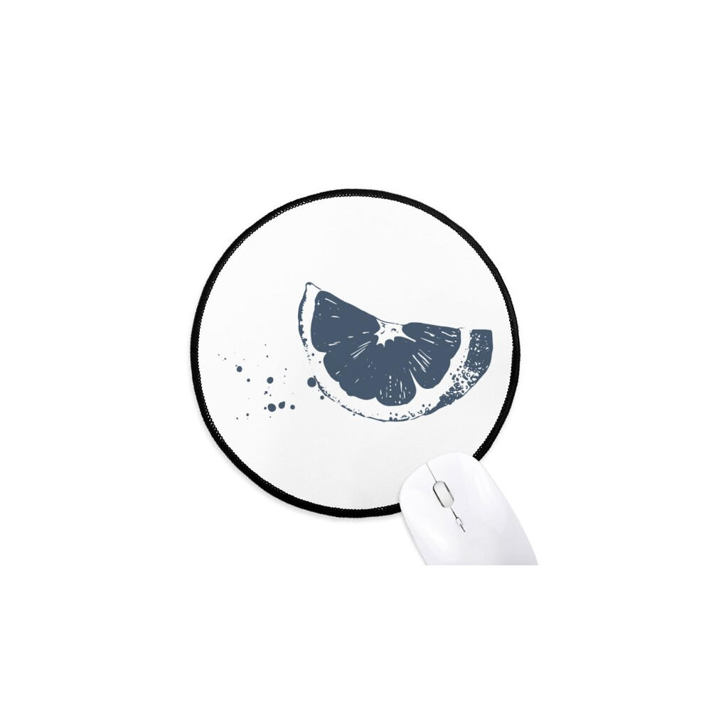 Fruit Lemon Watercolor Illustration Pattern Mouse Pad Desktop Office Round Mat For Computer 697184822018
